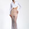 Bottoms Miss Circle | Gloria Mesh Rhinestone Maxi Skirt