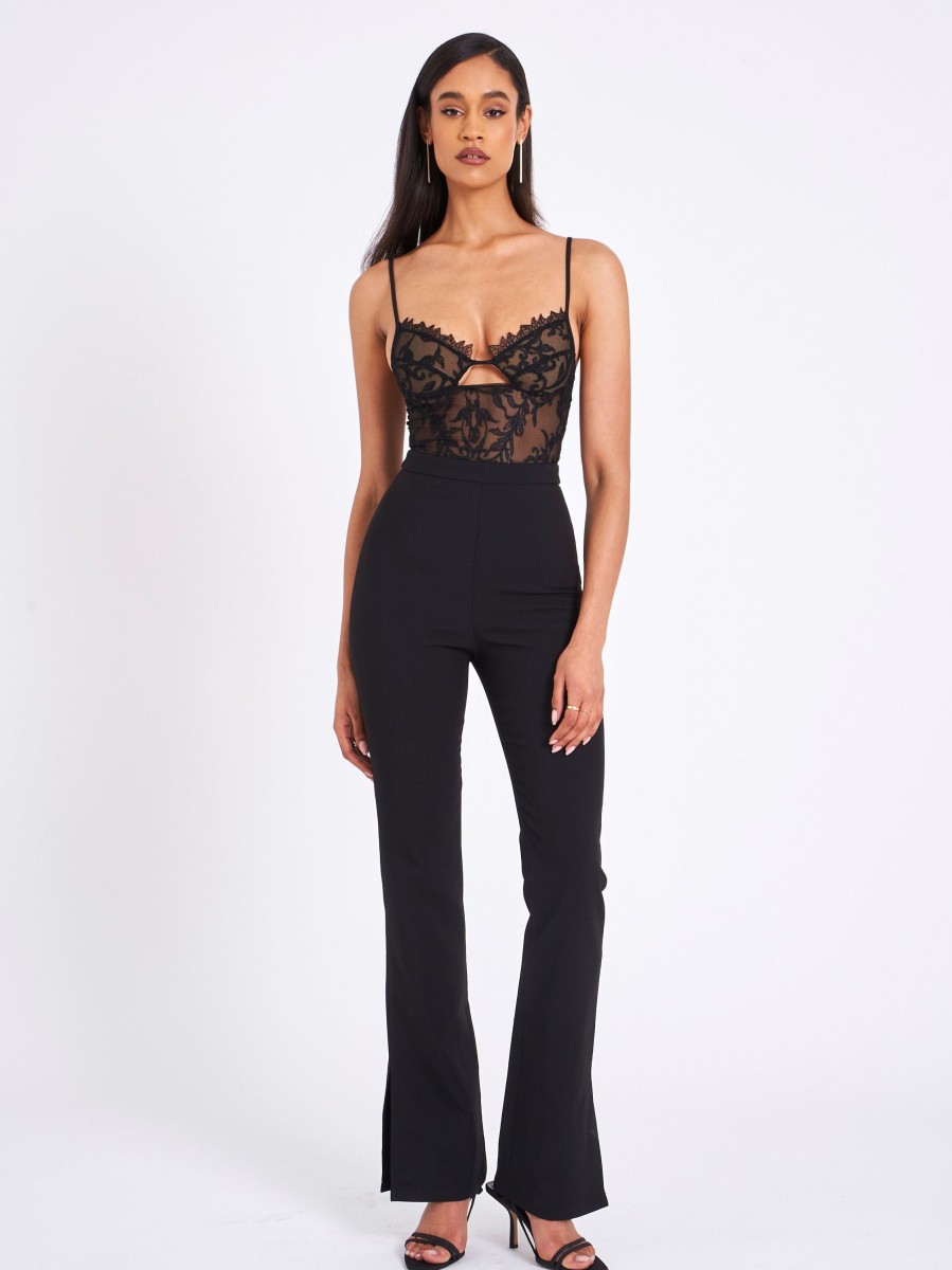 Jumpsuits Miss Circle | Kylo Black Lace Jumpsuit