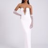 Dresses Miss Circle | Ivanna White Crystal Embellished Maxi Dress