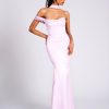 Dresses Miss Circle | Ivona Mauve Halter Neck Double Duchess Satin Gown