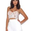 Lace Miss Circle | New Romantics White Lace Corset Top