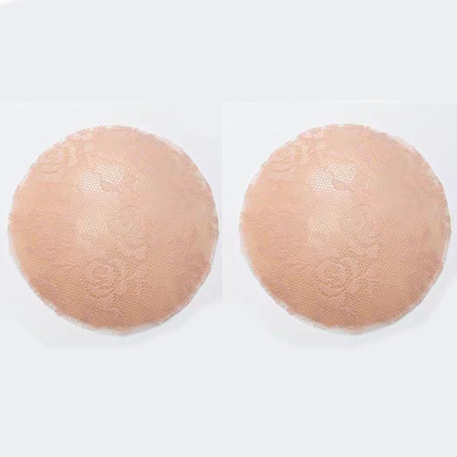 Lace Miss Circle | Beige Lace Silicone Reusable Invisible Self-Adhesive Nipple Covers