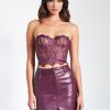 Corsets Miss Circle | Nyssa Purple Lace Corset Bustier Top