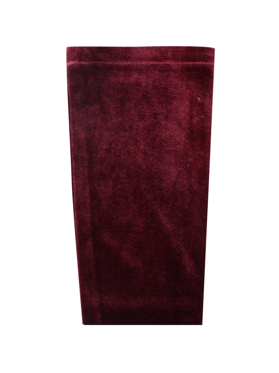 Accessories Miss Circle | Ozella Burgundy Velvet Opera-Length Gloves