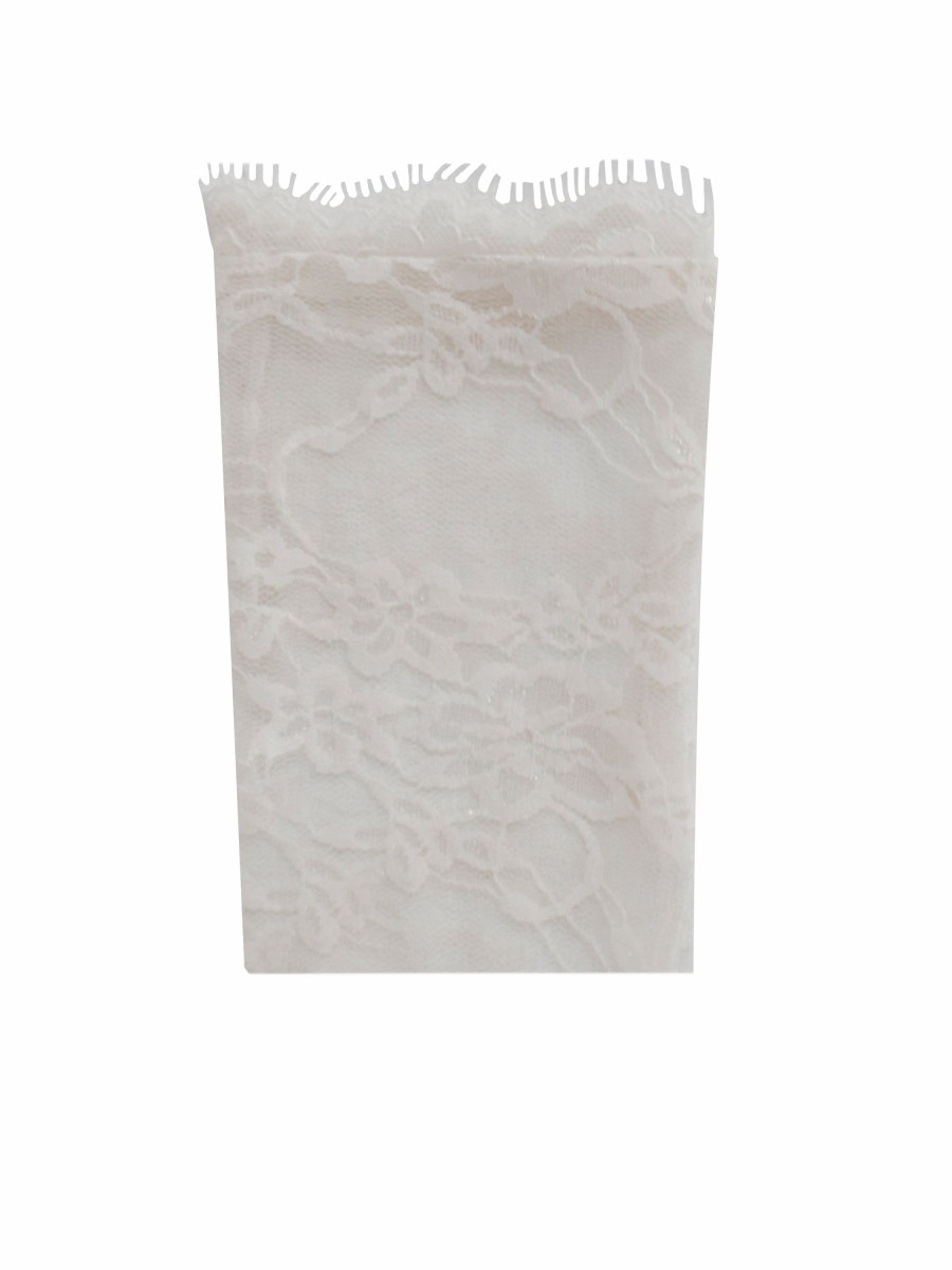 Accessories Miss Circle | Rae White Lace Opera-Length Gloves