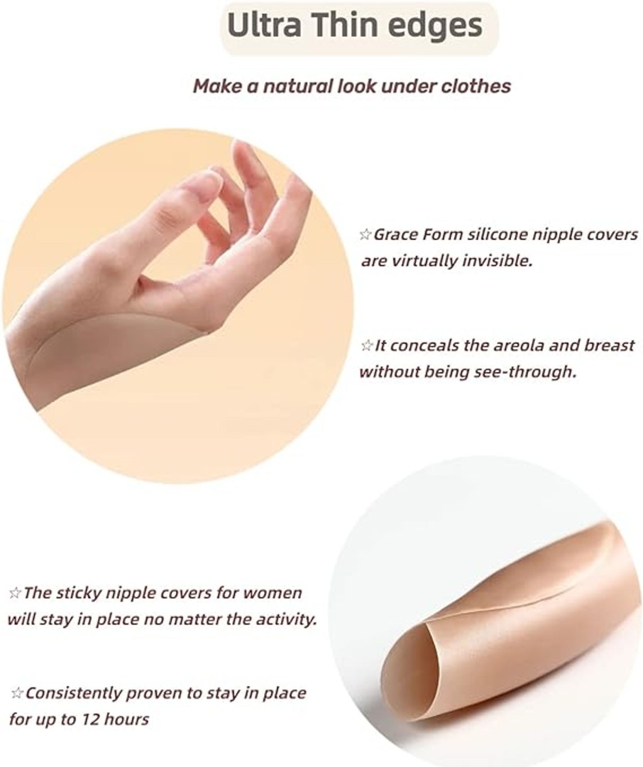 Accessories Miss Circle | Miss Circle Dark Brown No Adhesive Silicone Reusable Nipple Covers